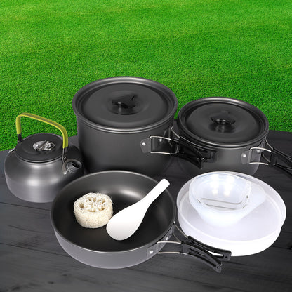 Camping Cookware Set Stainless Steel 195x55cm