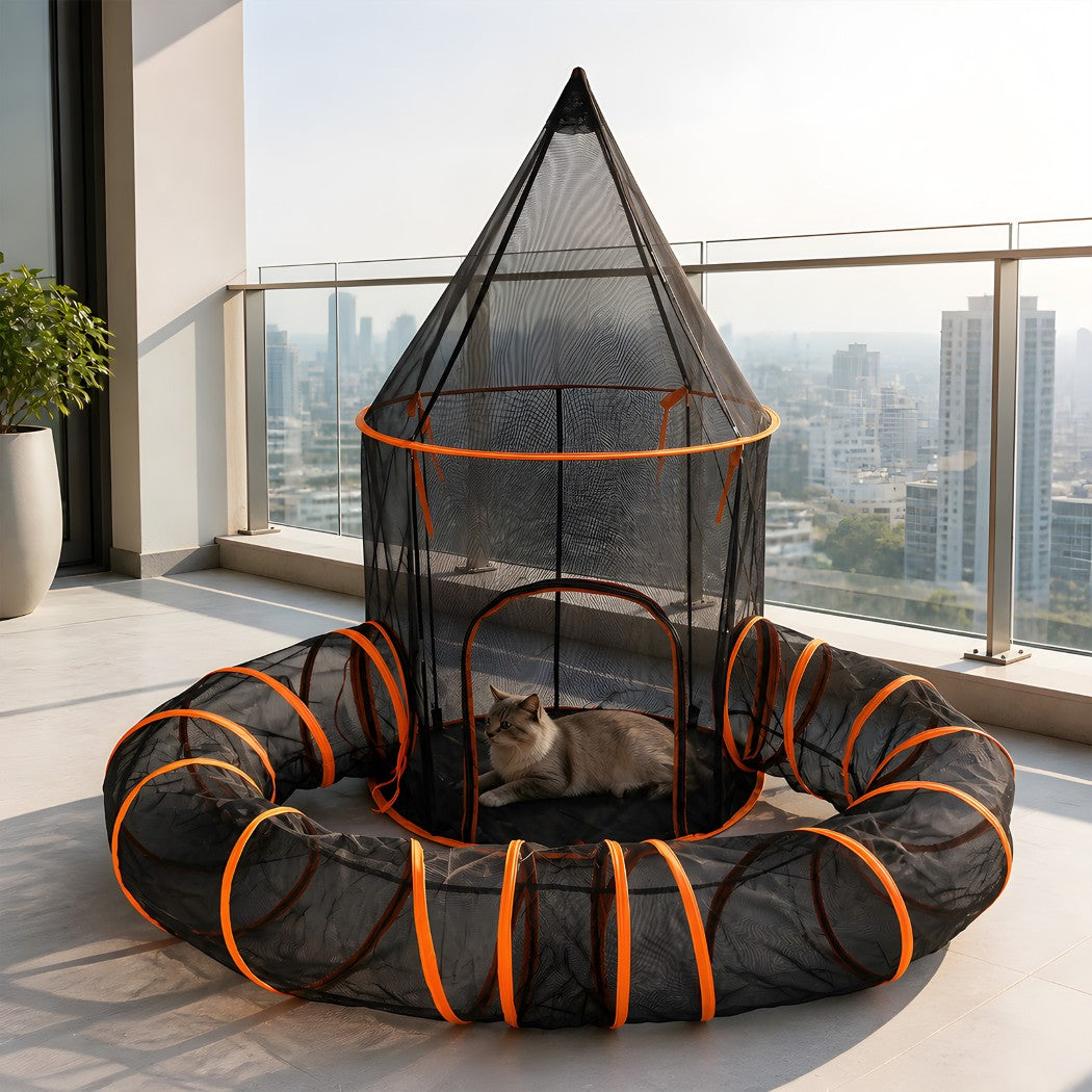 Cat Tunnel Large Foldable Mesh 305x30x30cm