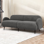 Modern Cloud Sofa 3 Seater Sherpa Fleece Beige Space-Saving Design