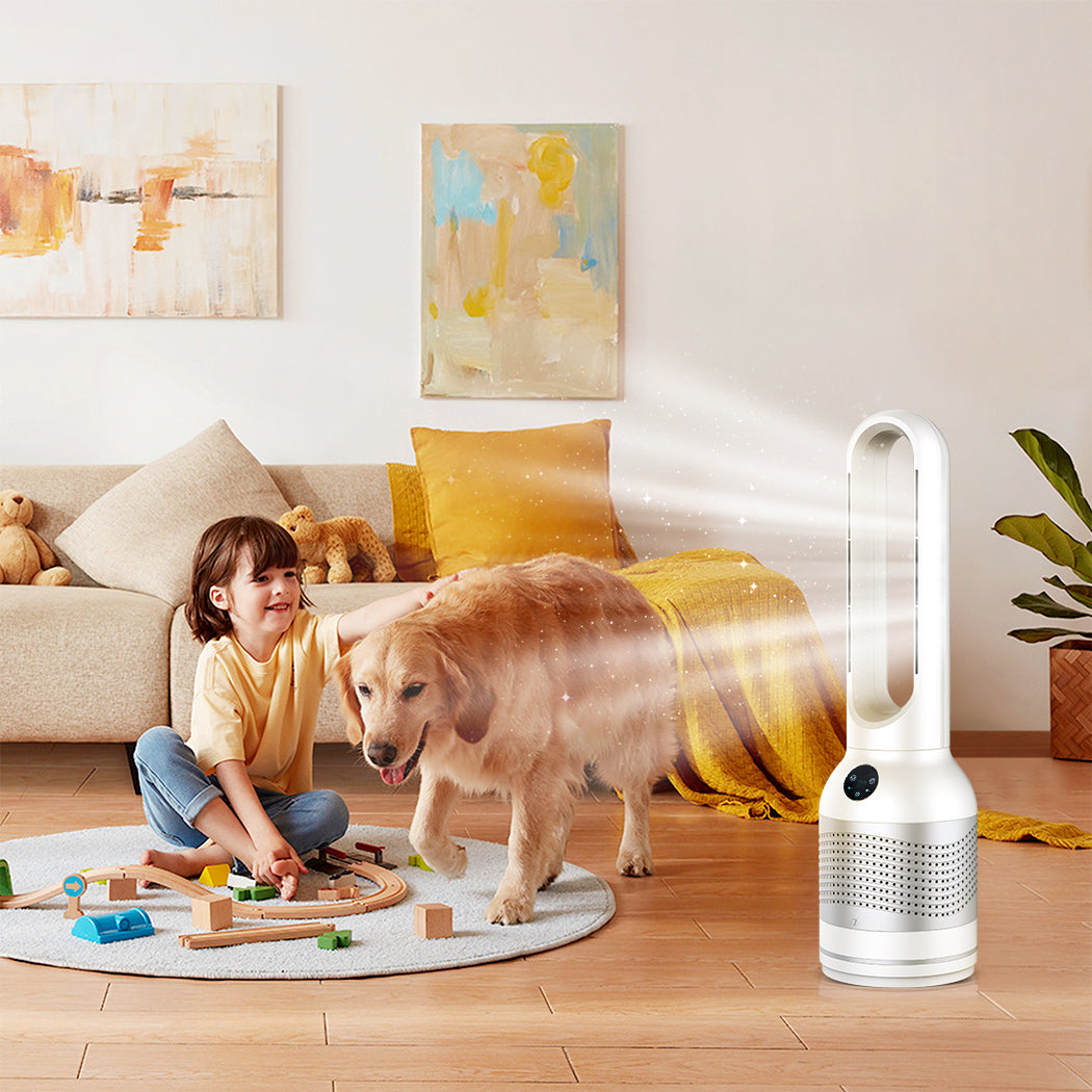 Ergonomic Bladeless Fan Cooler & Heater & Purifying air  Soft Cushion