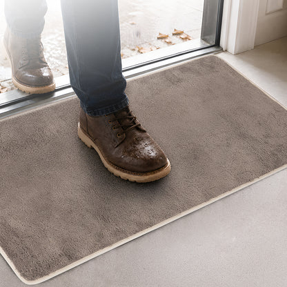 Non Slip Door Mat Beige 80x50x1cm