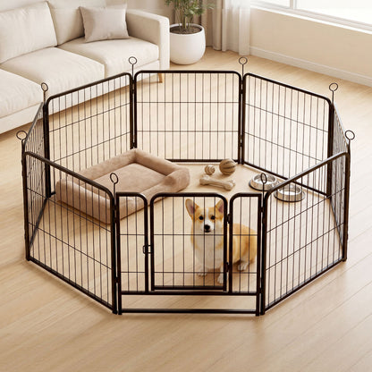 Metal Dog Playpen Foldable 56x60cm