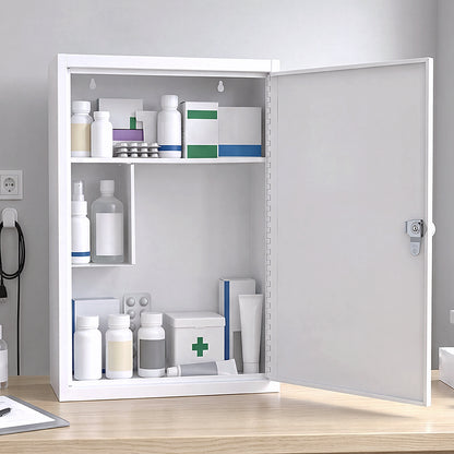 Medicine Storage Lockable Cabinet 39x32.5x14cm