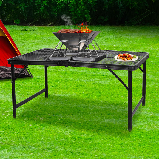 Portable Grill Table Aluminium 90x60x40cm