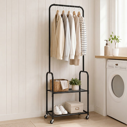 Heavy Duty Garment Rack 2 Shelf 52x40x179cm