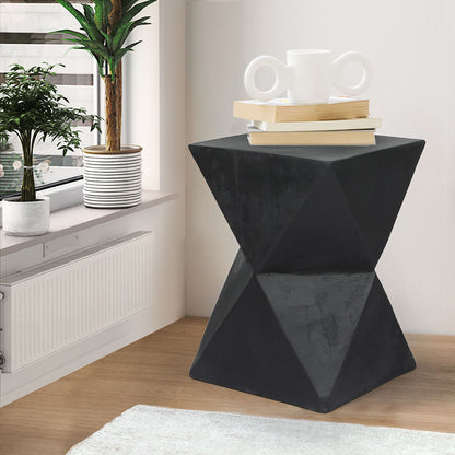 Terrazzo Side Table Black 31x31x45cm