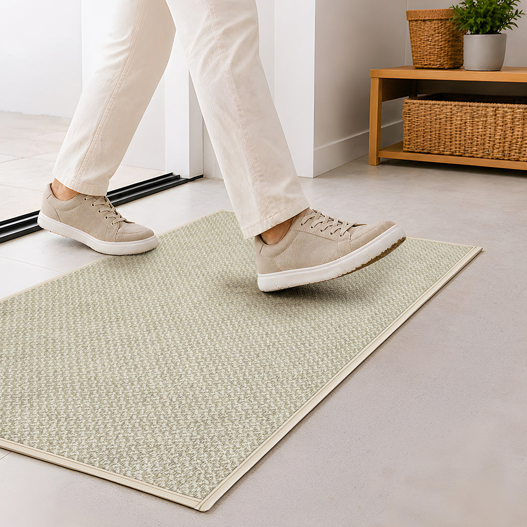 Front Door Mat Non Slip Brown 90x60cm