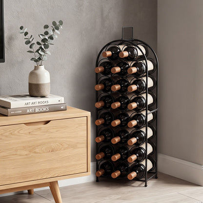 Wine Rack Metal Storage 31x18x82cm