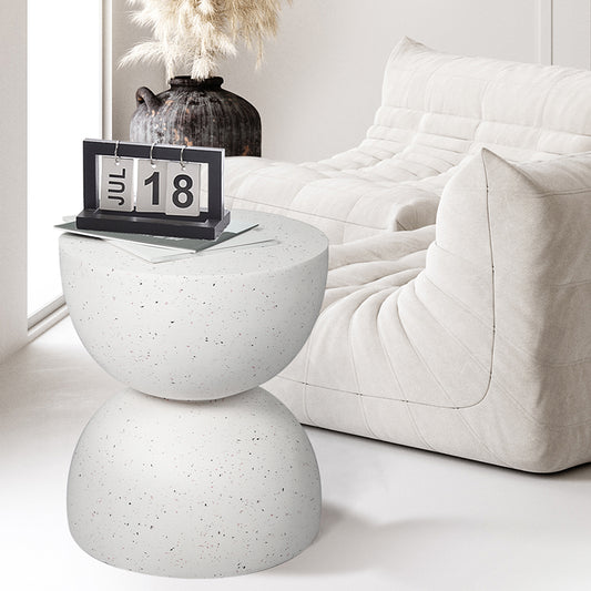 Ergonomic Side Table Terrazzo Coffee Tables Beige  High Back Support