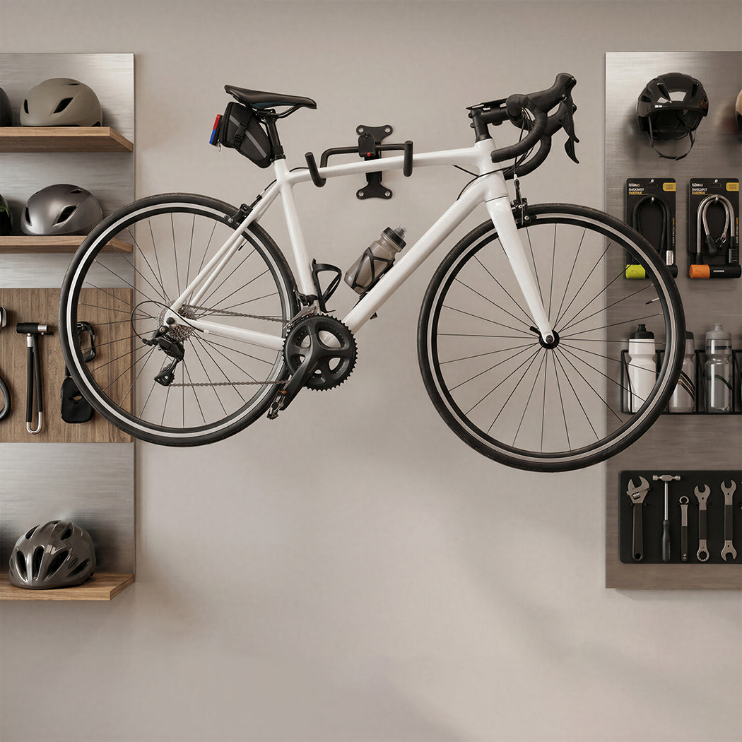 Bike Wall Mount Rack Retractable Storage Hook | HomeAndLivin - 3