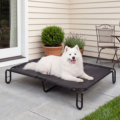 Dog Bed Mesh Cooling Black 110x76x20cm