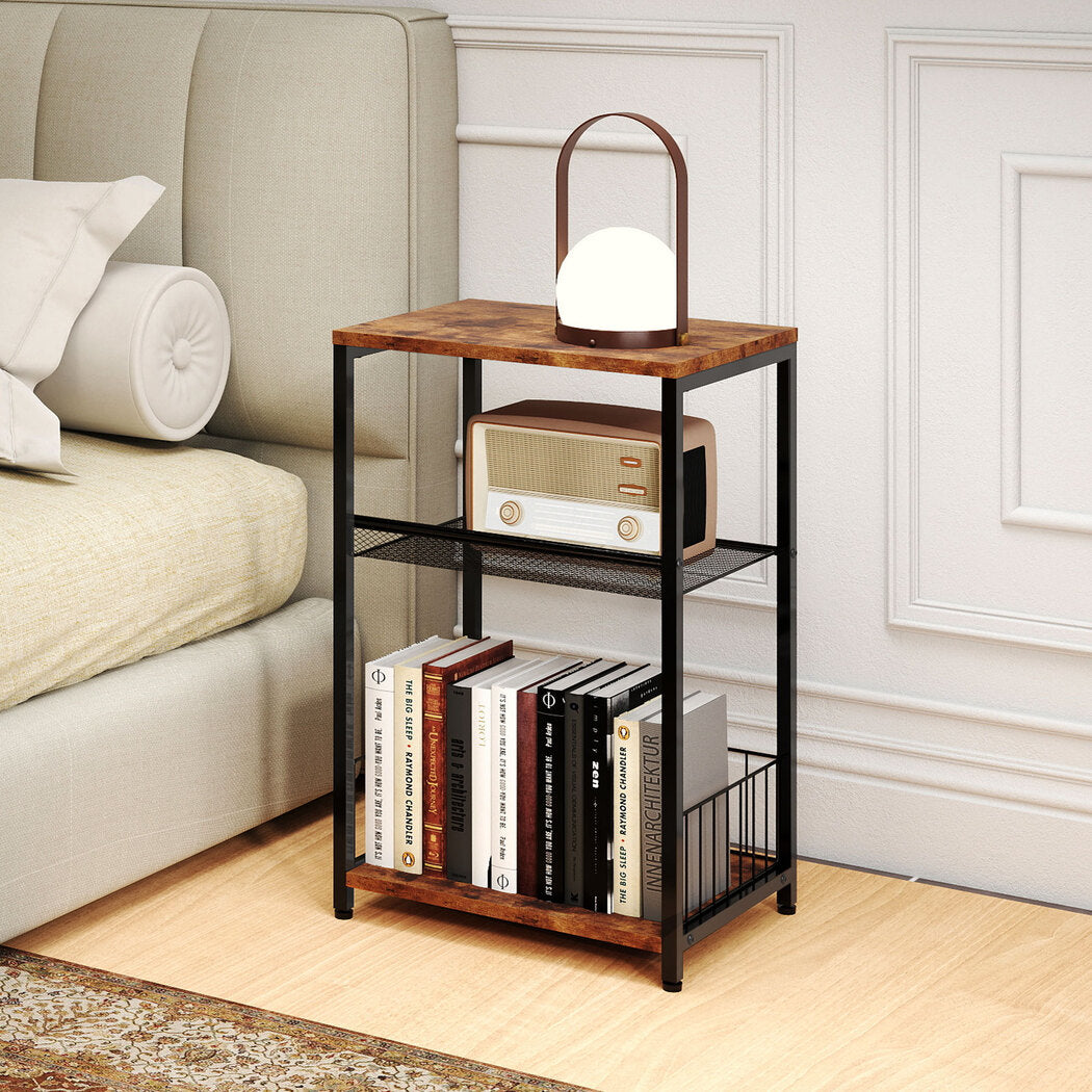 3-Tier Side Table Storage 40x30x60cm