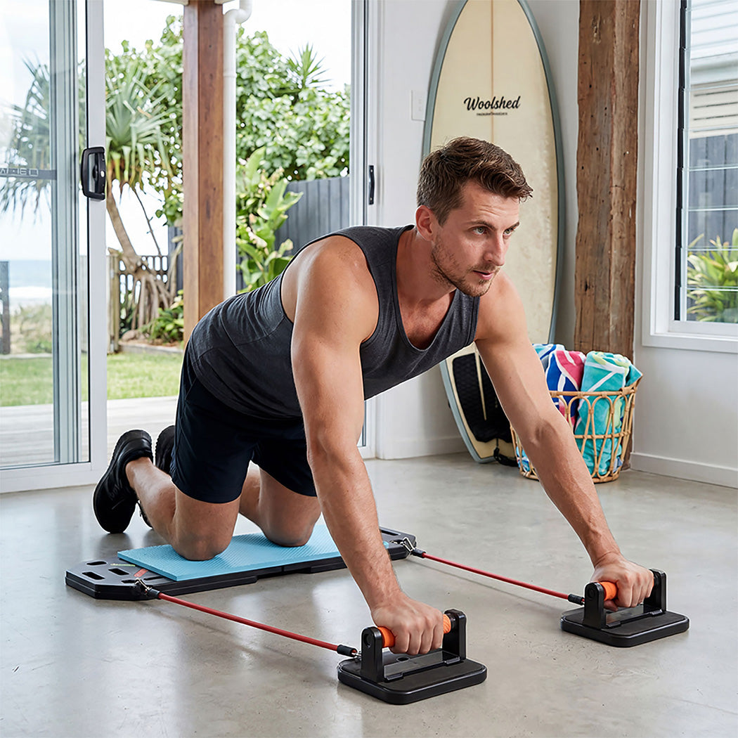 Push Up Board Set Resistance Bands Home Gym | HomeAndLiving