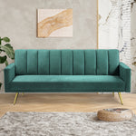 Compact Sofa Bed Convertible Velvet Lounge Recliner Couch Sleeper 3