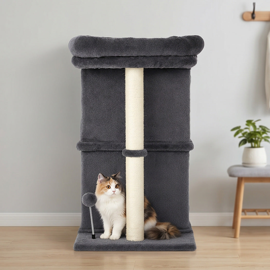 Cat Tree Tower Dark Grey 47x43cm