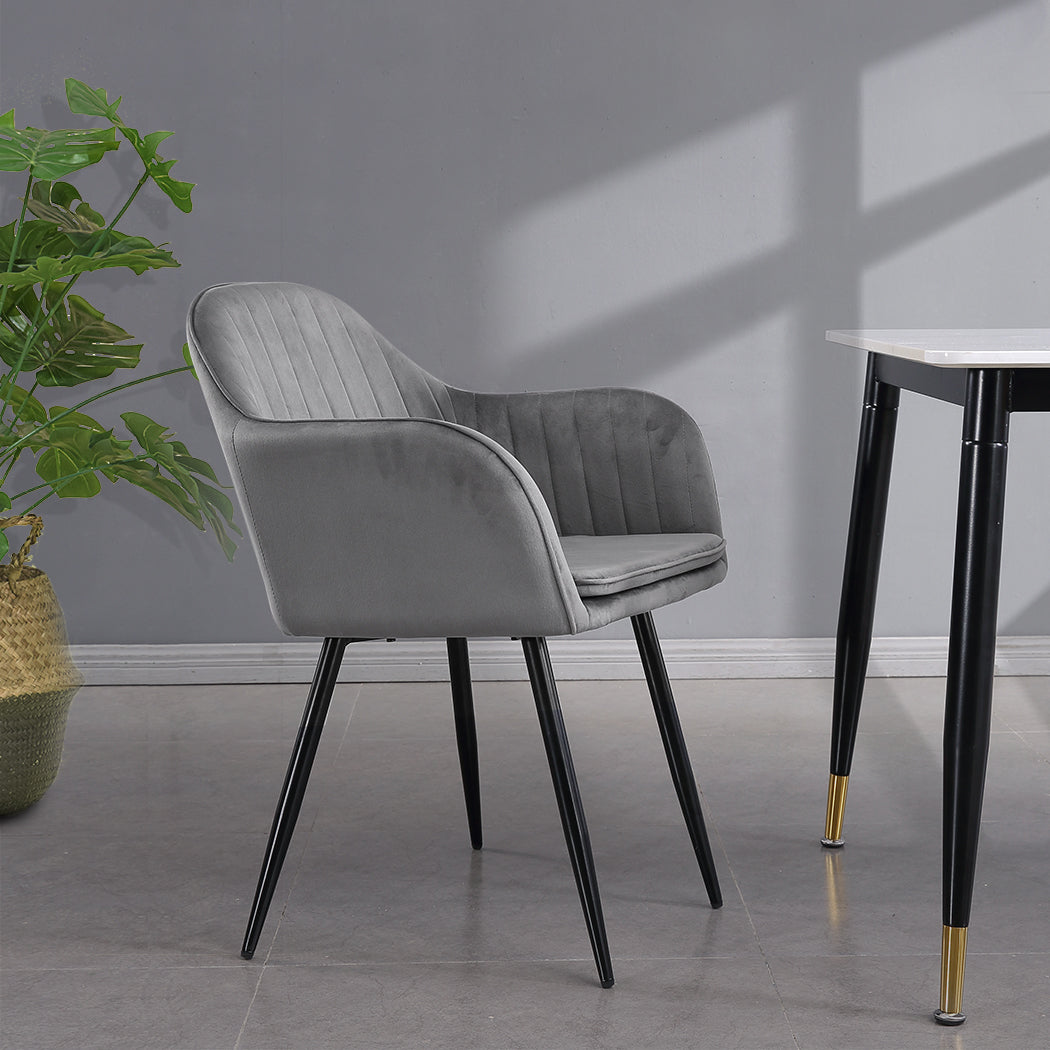 Elegant 4x Armchair Lounge Chair Accent  Scandi Inspired Design