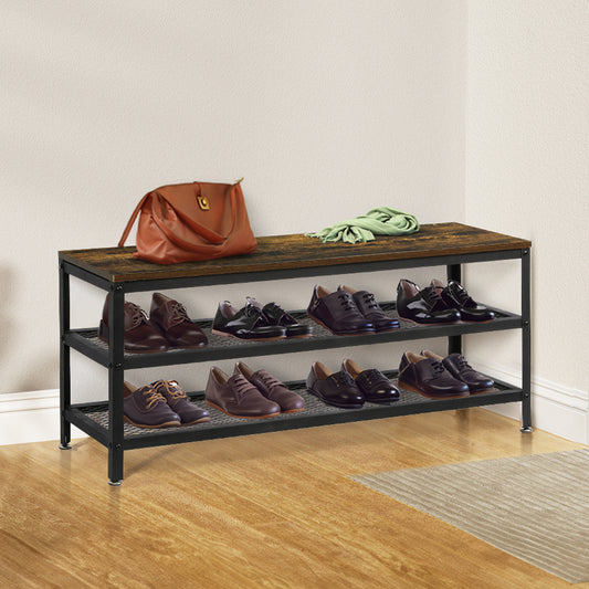 Shoe Rack Bench Brown 73x30x45cm