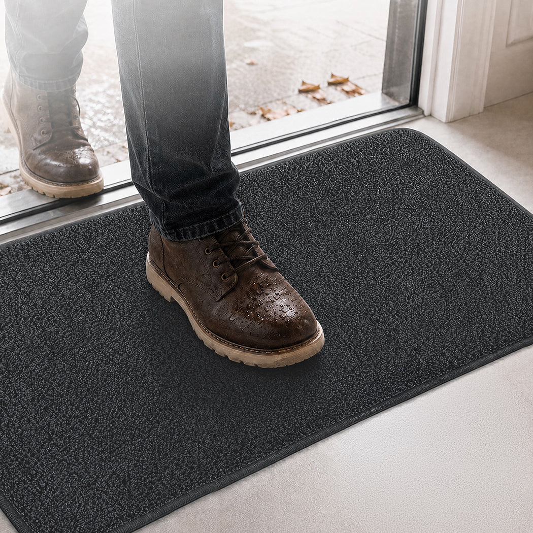 Grey Non Slip Door Mat 80x50x1cm