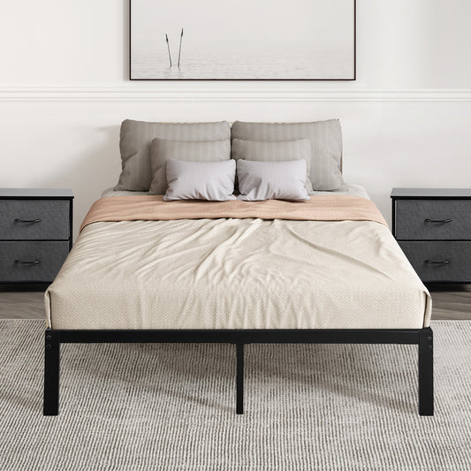 Versatile Metal Bed Frame Heavy Duty Storage Space  Durable Frame
