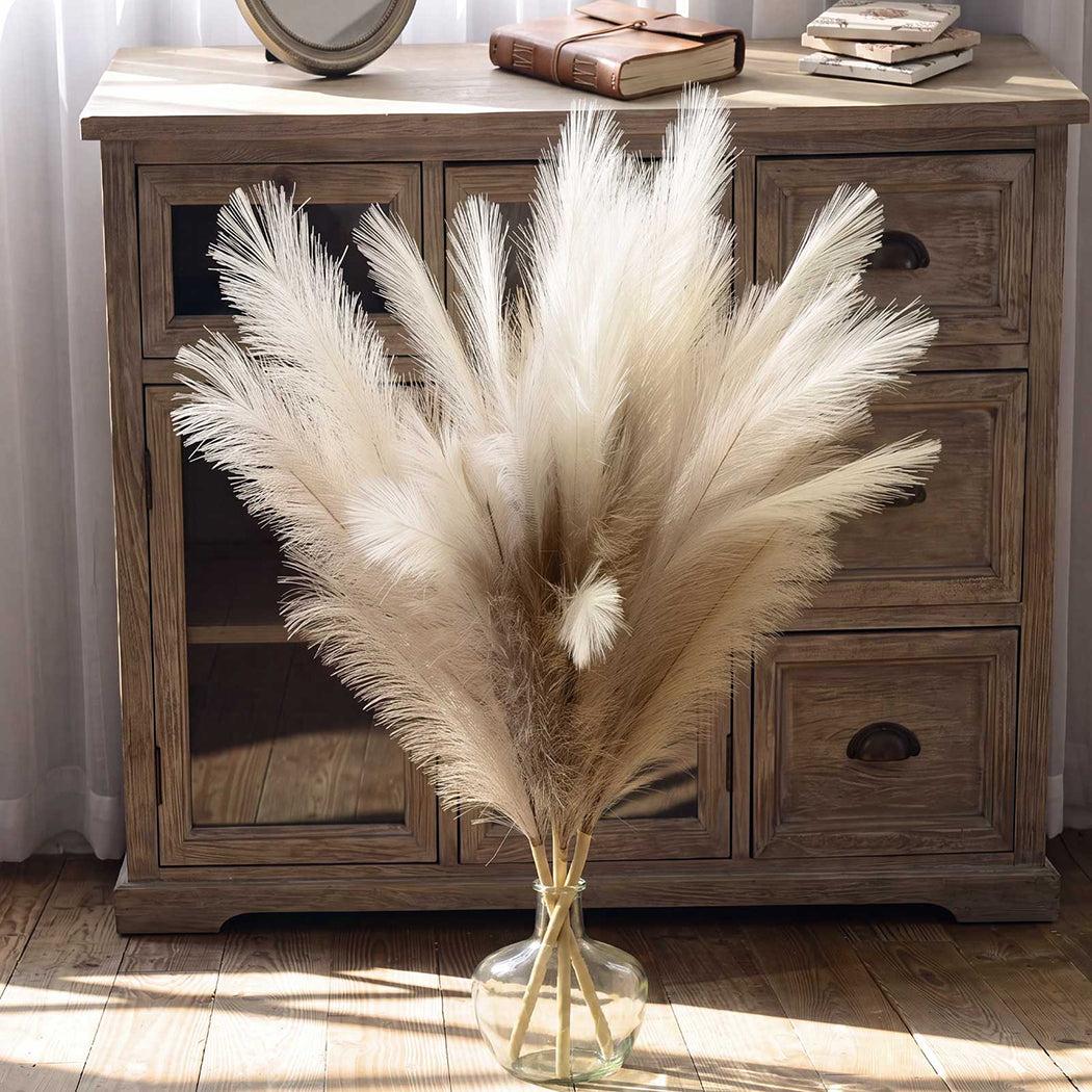 Artificial Pampas Grass Brown Fluffy