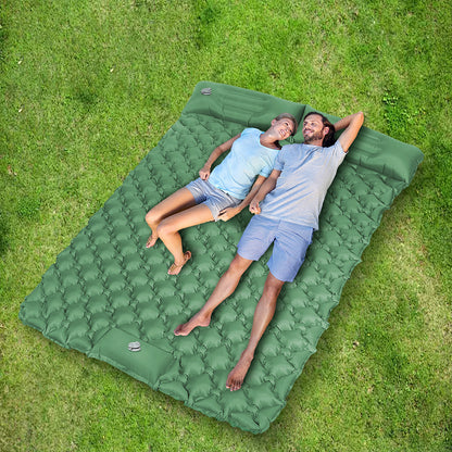 Inflatable Camping Double Mattress Green 198x130x6.5cm