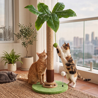 Cat Scratching Post Natural Sisal 40x40x77cm