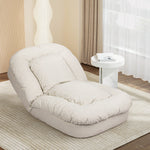 Cozy Convertible Lounge Floor Sofa Bed  Wood Finish Classic