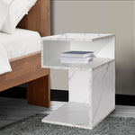 Functional 1xBedside Tables Drawers Side White  Multipurpose Use