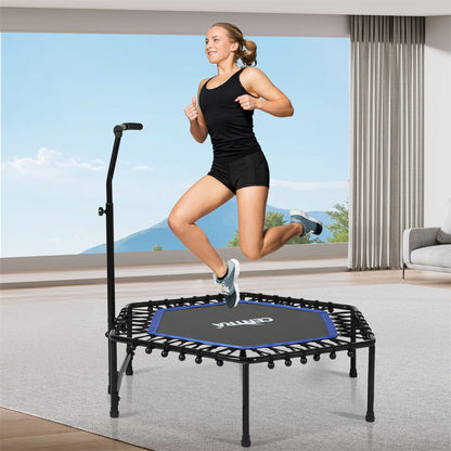Mini Trampoline Rebounder Black 122x122x132cm