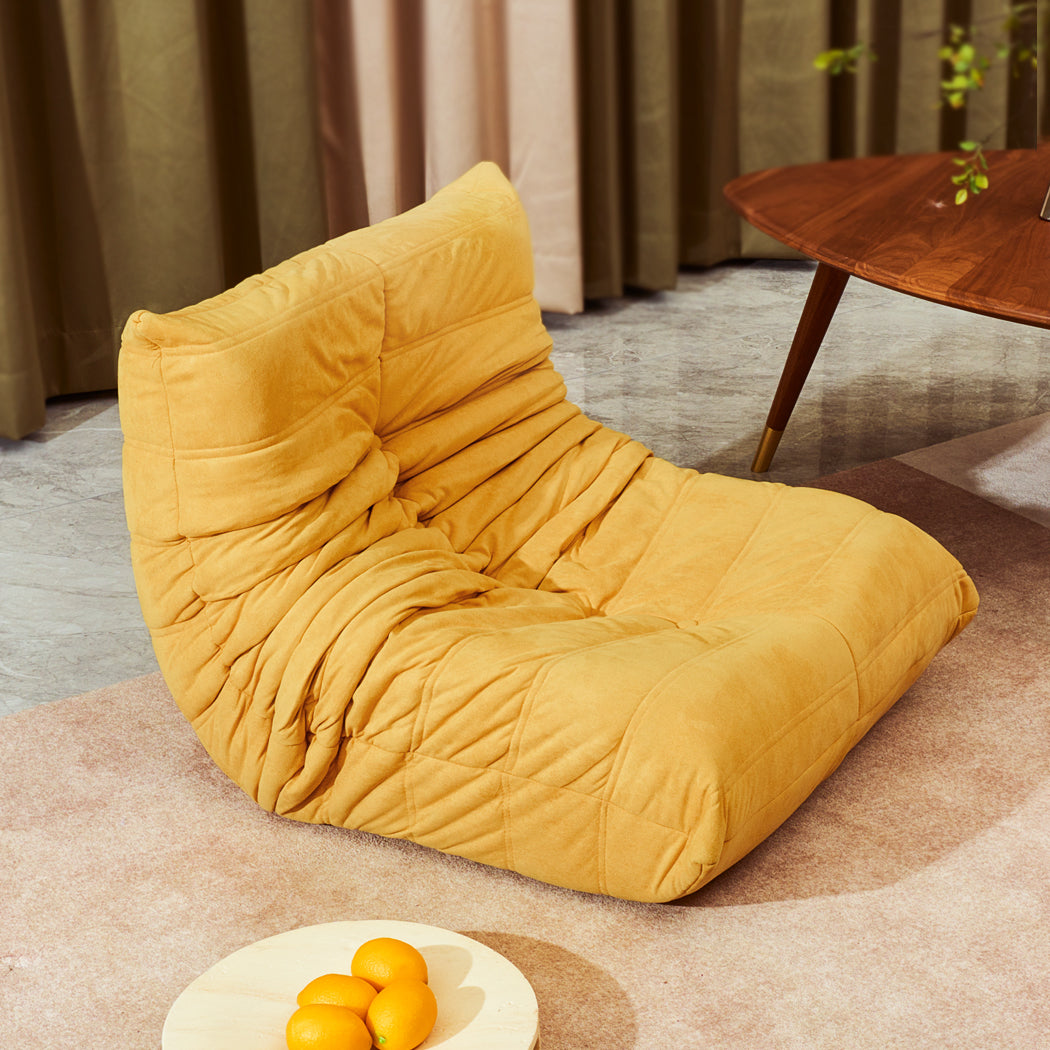 Kids Foam Sofa Yellow Recliner 68x74x57cm