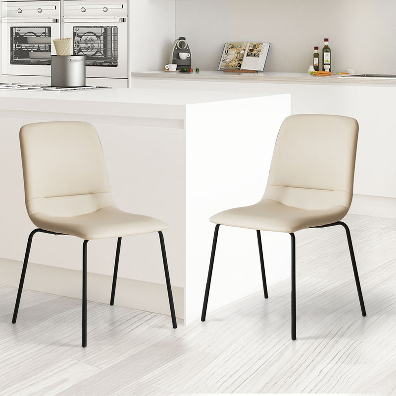 Premium Stackable Dining Chairs Kitchen Beige  Multipurpose Use