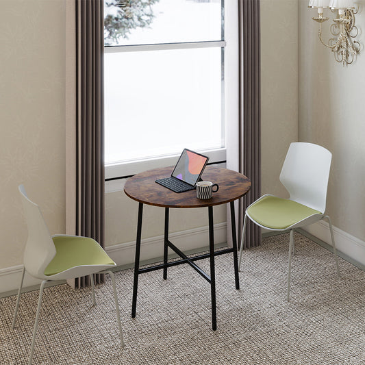 Round Dining Table 80cm Brown 80x80x76cm