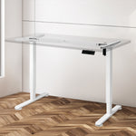 Contemporary Motorised Standing Desk Frame White Single Motor  High