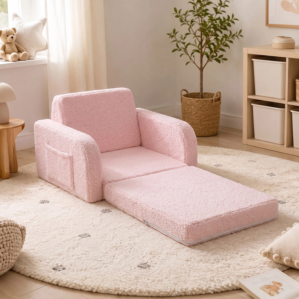 Kids Sofa 3 In 1 Convertible Chair 91x52x25cm