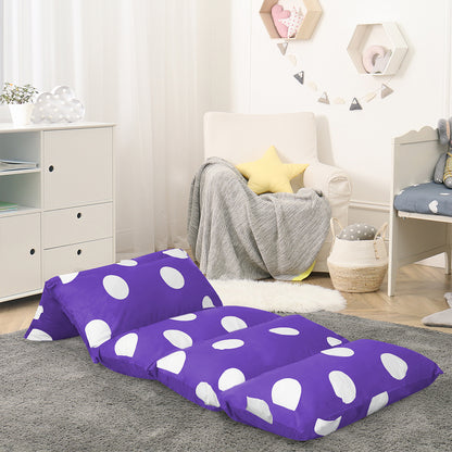 Stylish Foldable Mattress Kids Pillow Purple Large  Adjustable Height