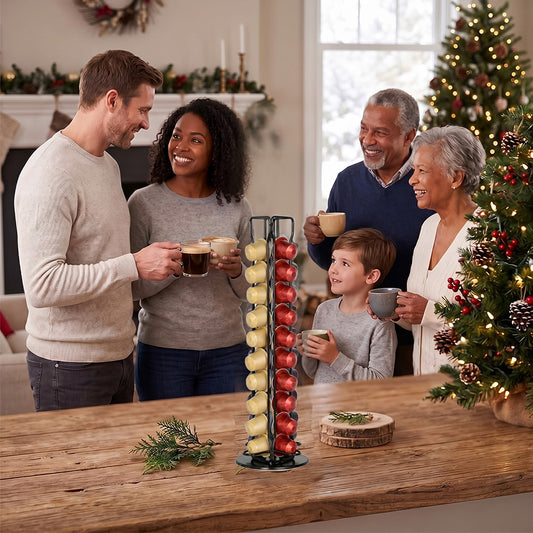 Coffee Pod Holder Rotating 40 Capsule Rack | HomeAndLiving