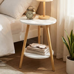 Round Coffee Table 2-Tier Side Table | HomeAndLiving