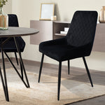 Ergonomic Dining Chairs x 4 Padded Seat Soft Velvet  Foldable