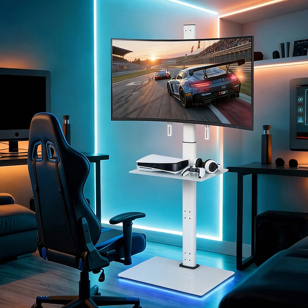 Tv Floor Stand Adjustable 100x100cm
