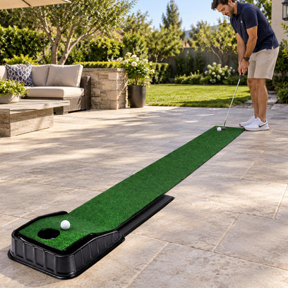Golf Putting Mat Auto Return Green 220x33cm