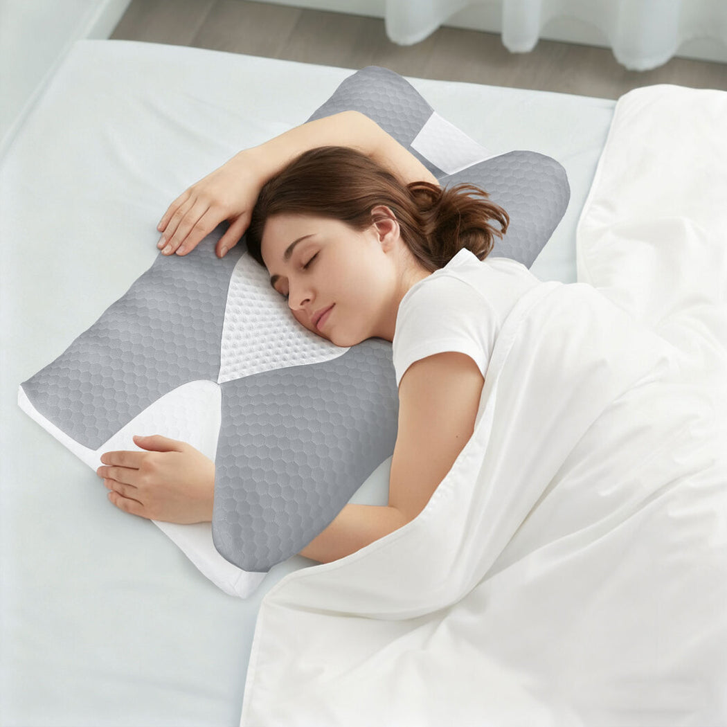 Cervical Memory Foam Neck Support Pillow | HomeAndLiving