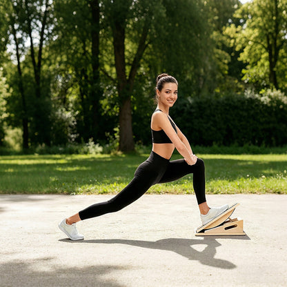 Wooden Slant Board 4-Angle Calf Stretcher | HomeAndLiving
