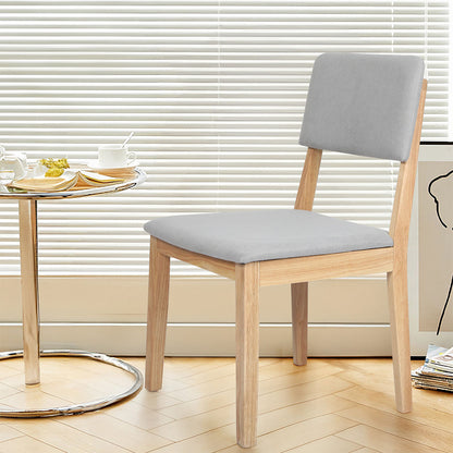 Versatile Dining Chairs 4 Upholstered Kitchen Chair  Wood Finish