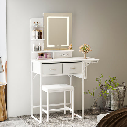Dressing Table With Led Mirror 83x40x136cm