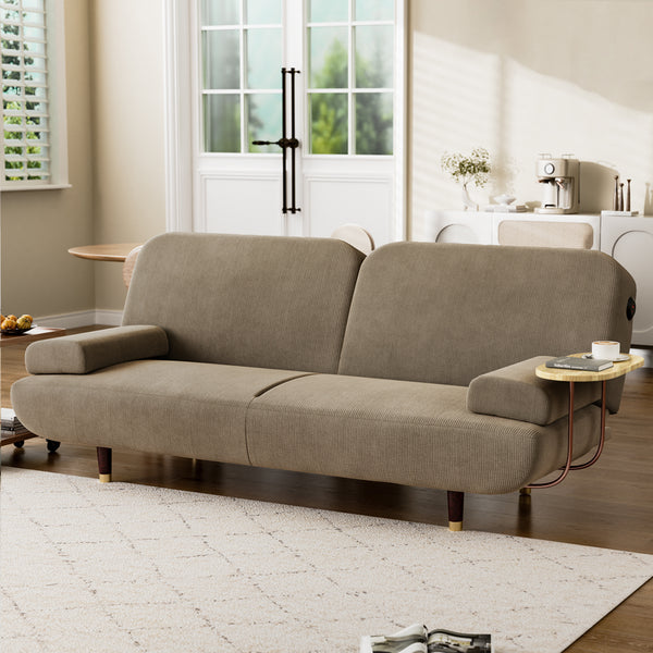  Luxury CONVERTIBLE SOFABED WITH USB CHARGE AND SIDE TABLE  Premium