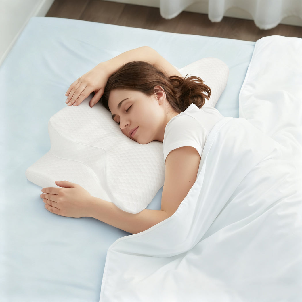 Cervical Memory Foam Neck Pillow Cooling | HomeAndLiving