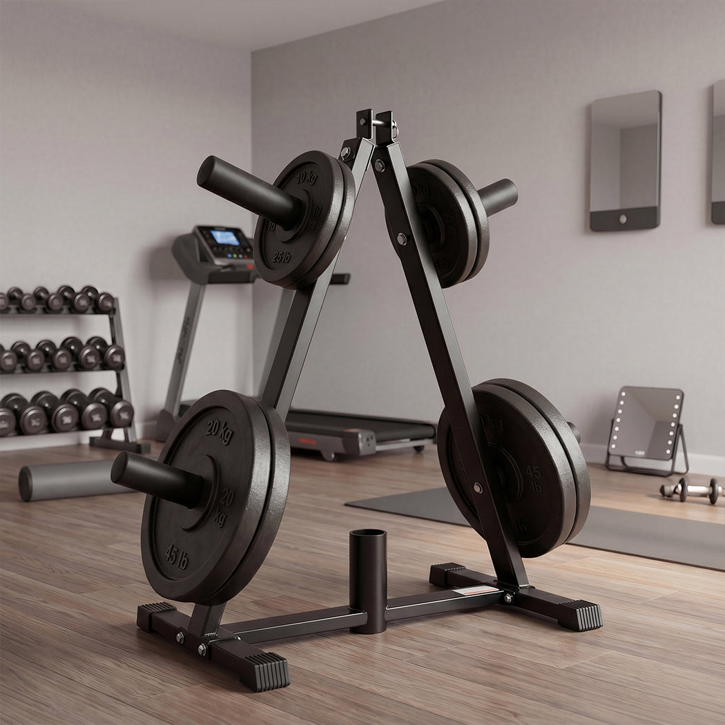 Centra Weight Plate Storage Rack Barbell Holder Stand 250KG Home Gym Fitness