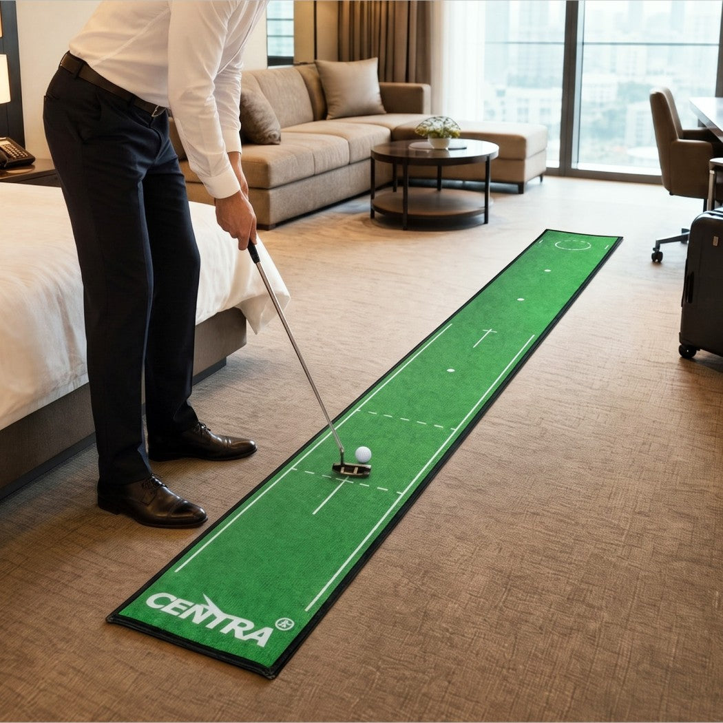 Golf Putting Mat Green Nylon Surface 250x25x0.45cm
