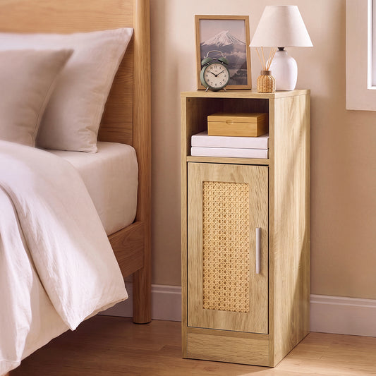 Narrow Bedside Table With Storage 24x30x61cm
