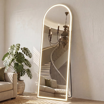 165cm Arched LED Full Length Mirror Floor Stand | HomeAndLiving
